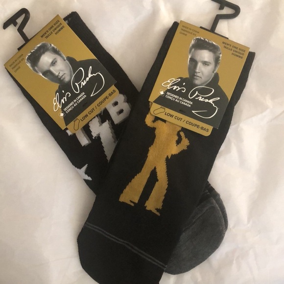 2pairs of Elvis Presley low cut Men’s black socks one size fits most - Picture 7 of 7